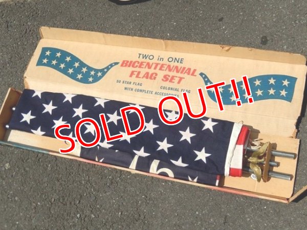 画像9: dp-150511-02 Flag of the United States 70's Two in One Bicentennial Flag Set