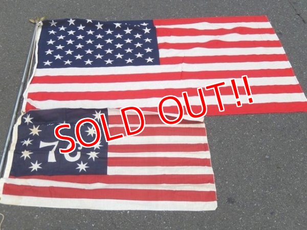 画像1: dp-150511-02 Flag of the United States 70's Two in One Bicentennial Flag Set