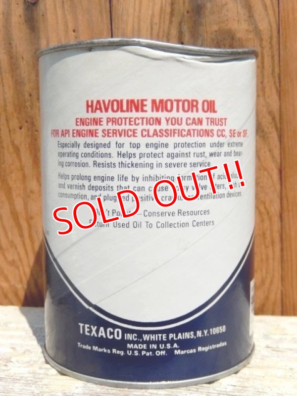 画像4: dp-150701-01 TEXACO / HAVOLINE Motor Oil Can