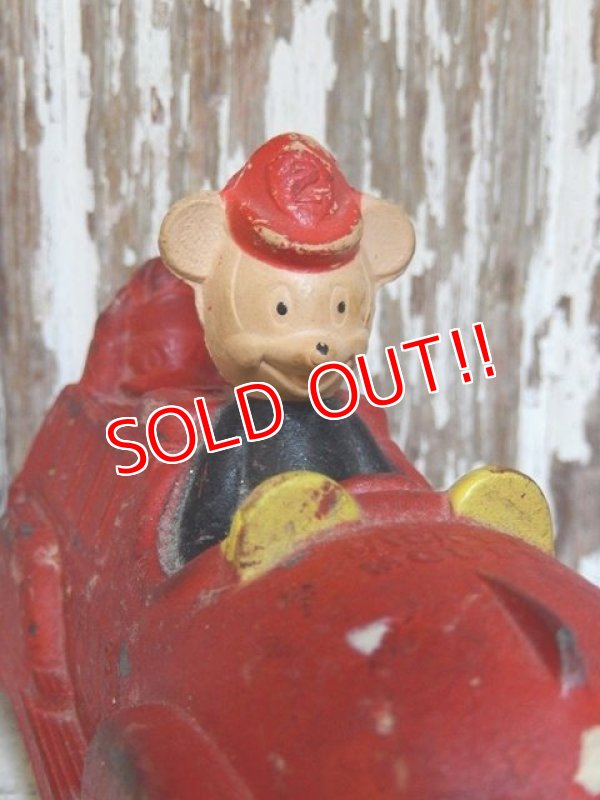 画像3: ct-150818-09 Mickey Mouse / Sun Rubber 30's-40's Fire Engine