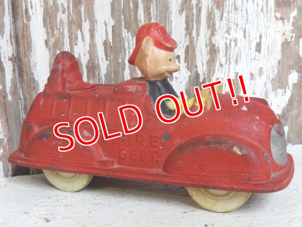 画像4: ct-150818-09 Mickey Mouse / Sun Rubber 30's-40's Fire Engine