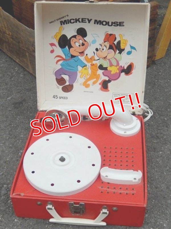 画像1: ct-150825-30 Mickey Mouse & Minnie Mouse / 60's-70's Record Player