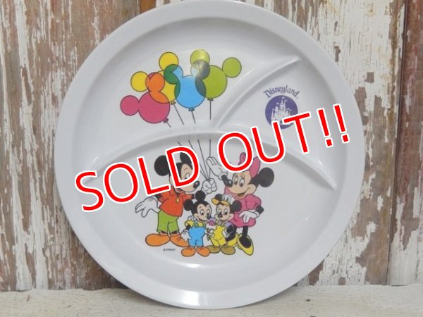 画像1: ct-150901-14 Disneyland / Mickey & Minnie 80's-90's Plastic Plate