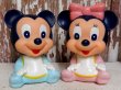 画像1: ct-150901-26 Baby Mickey Mouse & Minnie Mouse / 80's-90's Rubber Toy