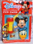 画像1: ct-150825-22 Mickey Mouse & Donald Duck / Mattel 80's Fun Faces Flashlight