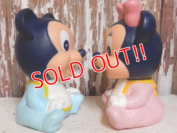 画像4: ct-150901-26 Baby Mickey Mouse & Minnie Mouse / 80's-90's Rubber Toy