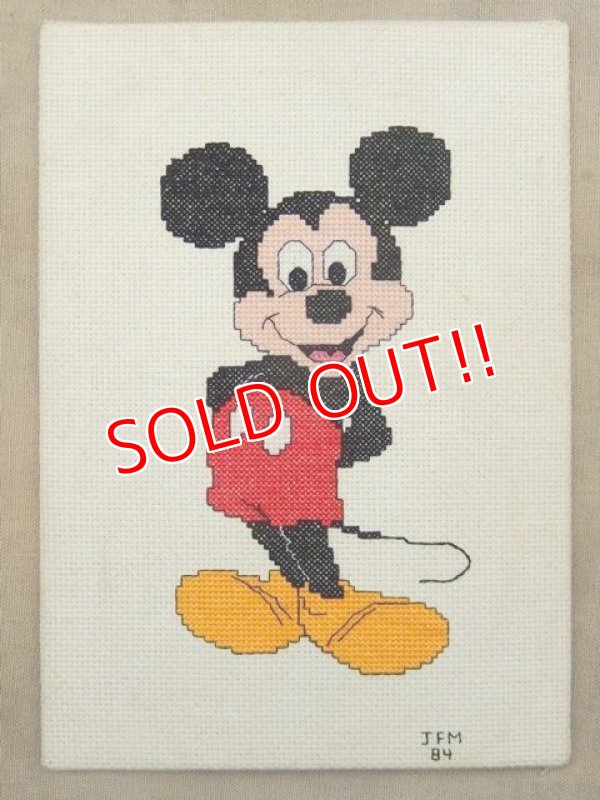 画像1: ct-150901-52 Mickey Mouse / 80's Cross Stitch