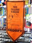 画像1: ct-151001-11 PEANUTS / 60's Banner "Snoopy" Orange