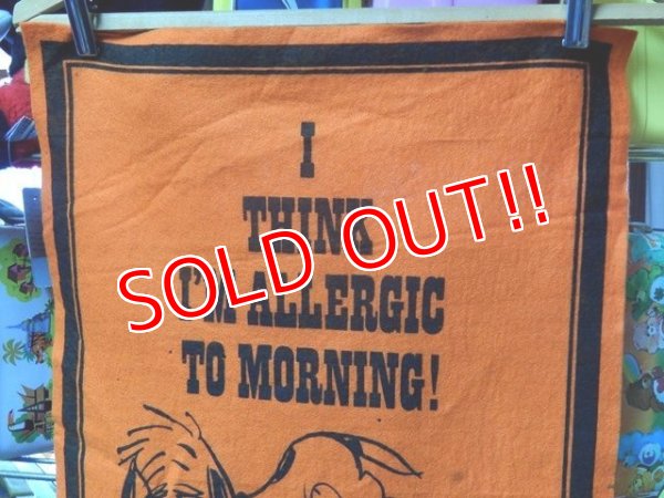 画像2: ct-151001-11 PEANUTS / 60's Banner "Snoopy" Orange