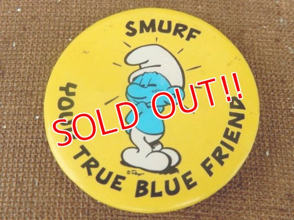 画像1: ct-151005-10 Smurf / 80's Pinback "You True Blue Friend"