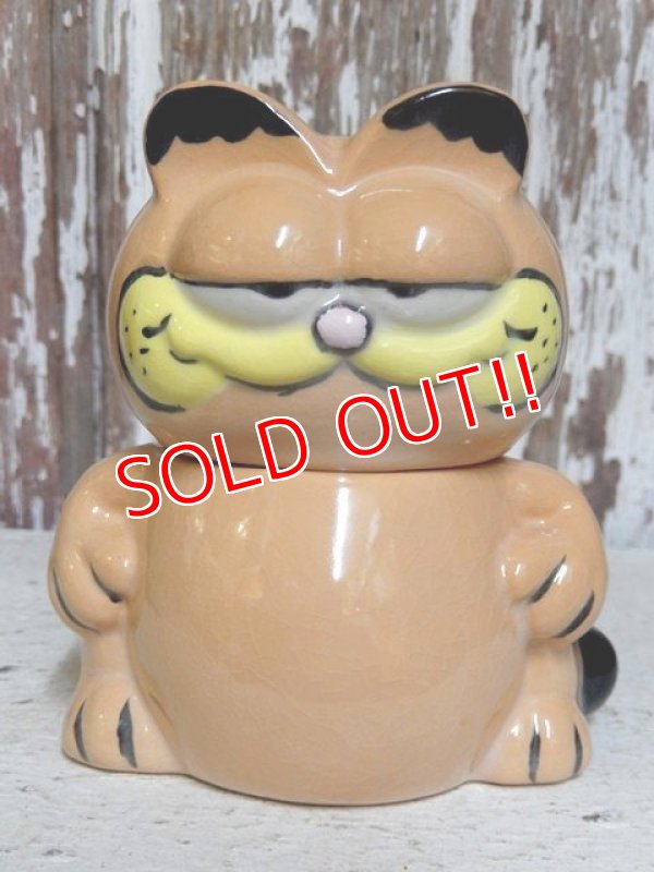 画像1: ct-151001-18 Garfield / 80's Ceramic Container (Bootleg)