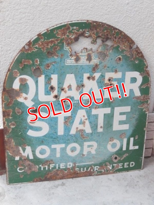 画像1: dp-151025-01 Quaker State / 30's-40's Metal Sign