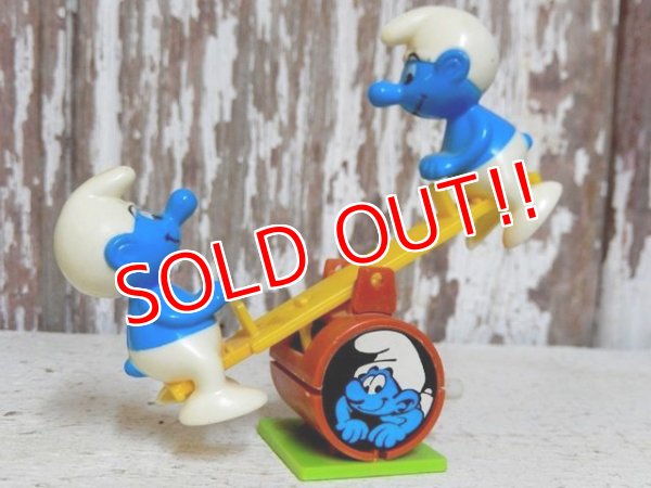 画像1: ct-151027-22 Smurf / Galoob 80's Wind up "Seesaw"