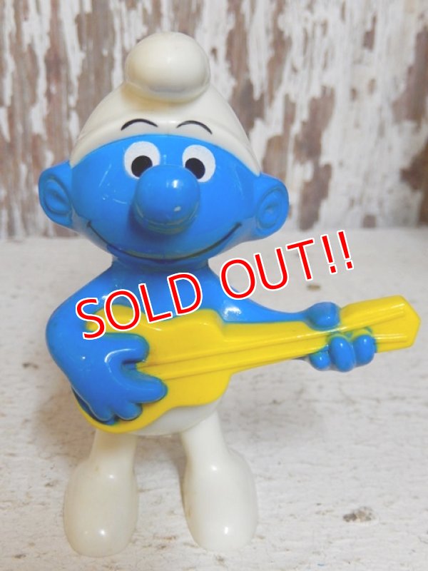 画像1: ct-151027-15 Smurf / Galoob 80's Walking Smurf "Guitar"