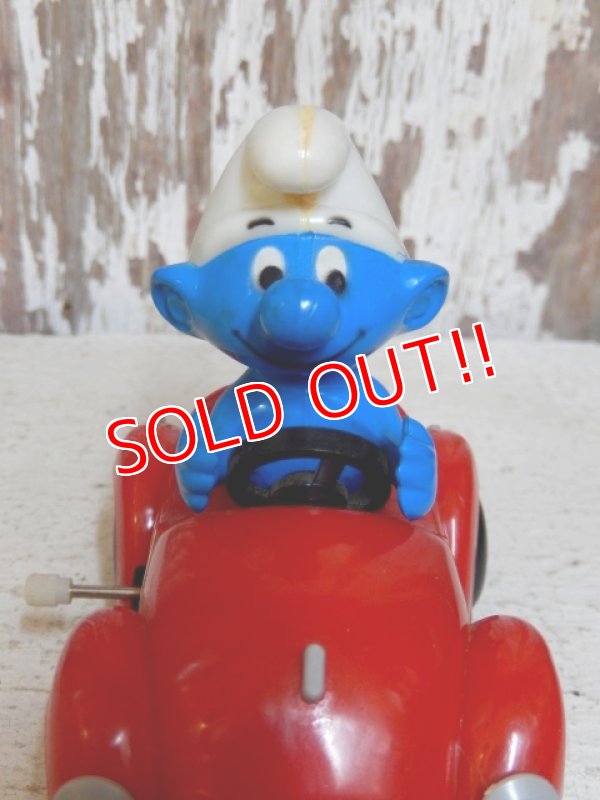 画像2: ct-151027-21 Smurf / Galoob 80's Wind up "Red Car"