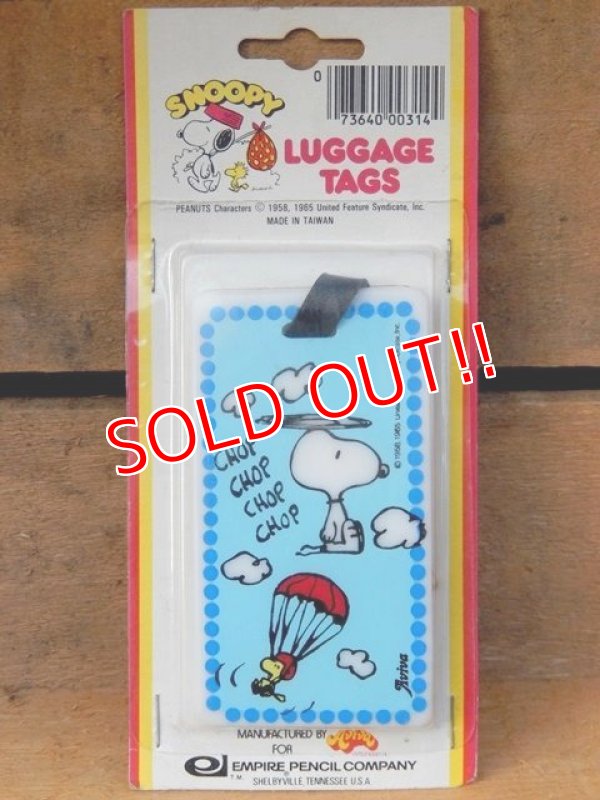 画像1: ct-151104-19 Snoopy / AVIVA 70's Luggage Tags "Chop Chop Chop Chop"