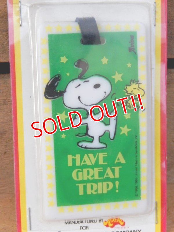 画像2: ct-151104-20 Snoopy / AVIVA 70's Luggage Tags "Have a Great Trip"