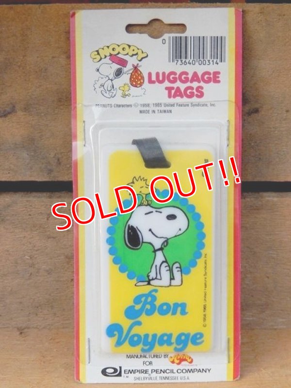 画像1: ct-151104-21 Snoopy / AVIVA 70's Luggage Tags "Bon Voyage"