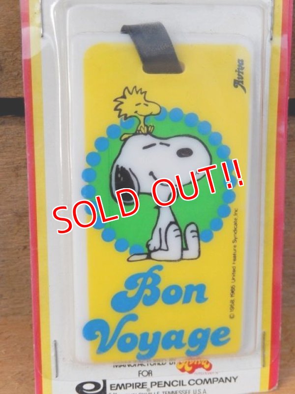 画像2: ct-151104-21 Snoopy / AVIVA 70's Luggage Tags "Bon Voyage"