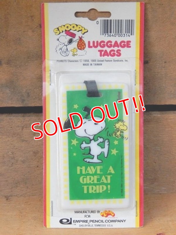 画像1: ct-151104-20 Snoopy / AVIVA 70's Luggage Tags "Have a Great Trip"