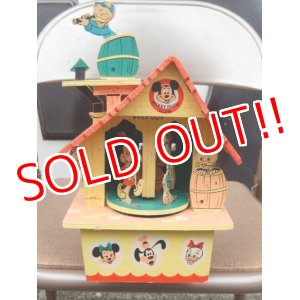 画像: ct-151110-03 Mickey Mouse Club / Dolly Toy 50's Wall Decor Tree House Musical Box