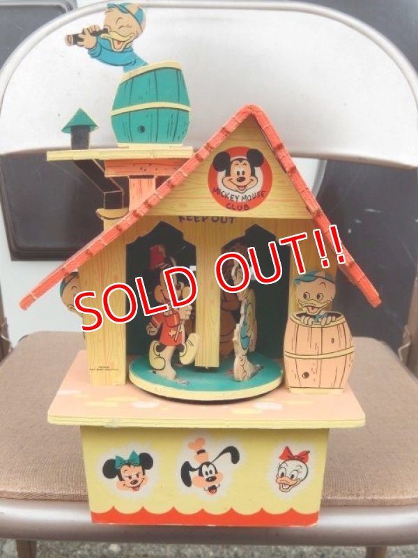 画像1: ct-151110-03 Mickey Mouse Club / Dolly Toy 50's Wall Decor Tree House Musical Box