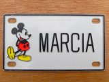 画像: ct-150915-30 Mickey Mouse / 70's Name Plate "MARCIA"