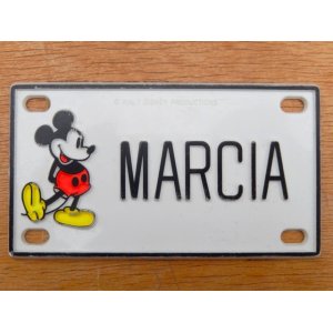 画像: ct-150915-30 Mickey Mouse / 70's Name Plate "MARCIA"