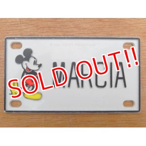 画像: ct-150915-30 Mickey Mouse / 70's Name Plate "MARCIA"