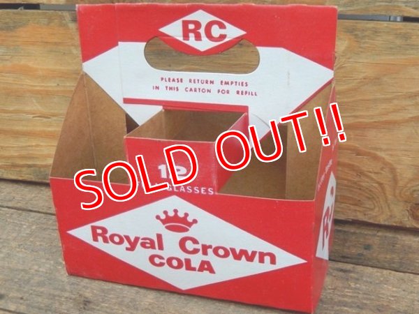 画像1: dp-151224-04 Royal Crown Cola / Vintage Paper Bottle Carrier