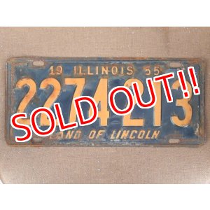 画像: dp-160106-14 50's License plate "ILLINOIS"
