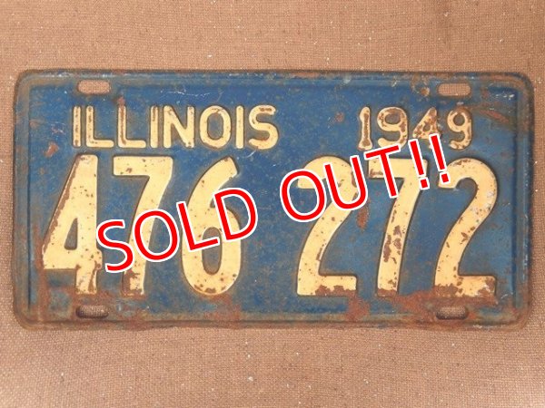 画像1: dp-160106-13 40's License plate "ILLINOIS"