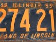 画像2: dp-160106-14 50's License plate "ILLINOIS"