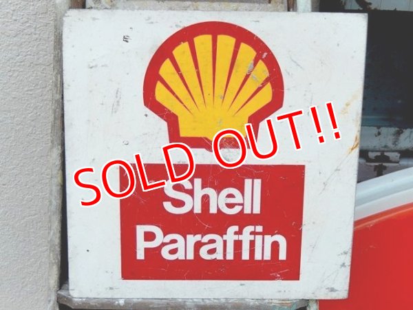 画像1: dp-160113-01 Shell / 80's〜 W-side Metal Sign