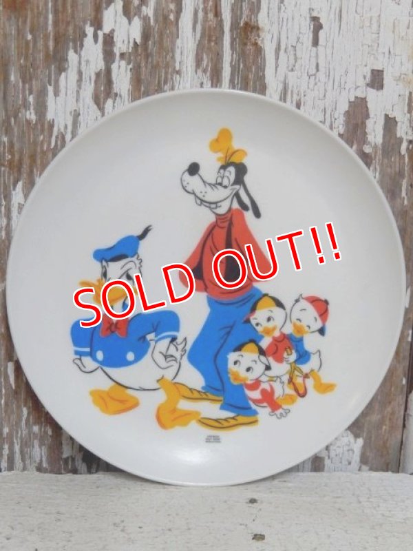 画像1: ct-151213-17 Donald Duck,Goofy and Donald's Nephews / 70's Plastic Plate