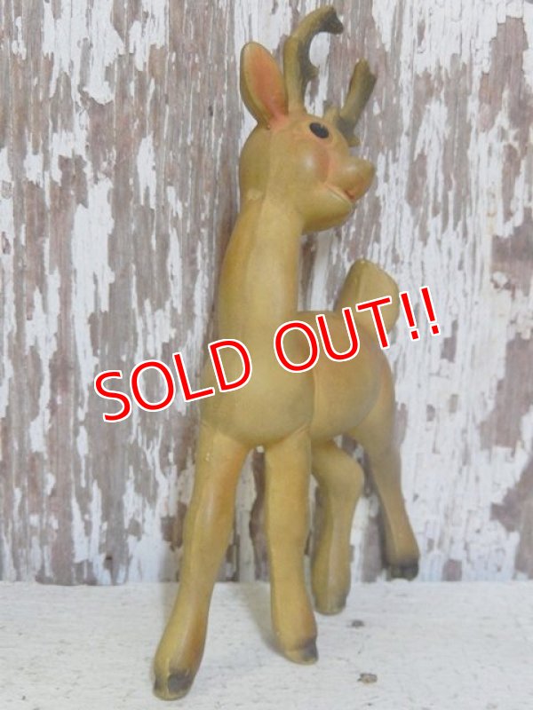 画像3: ct-160309-25 Rempel / 1950's Flagtail Reindeer Rubber Doll