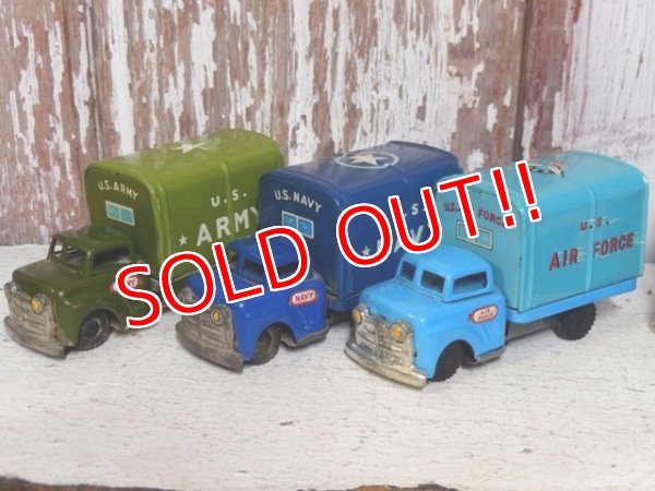 画像1: dp-160309-23 U.S.ARMY,NAVY & AIR FORCE / Friction Box Truck Set