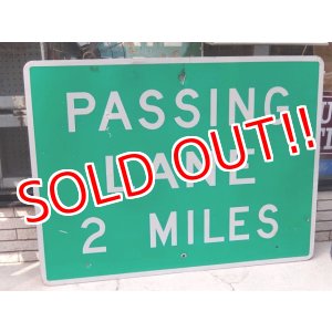 画像: dp-160401-30 Road Sign / PASSING LANE 2 MILE