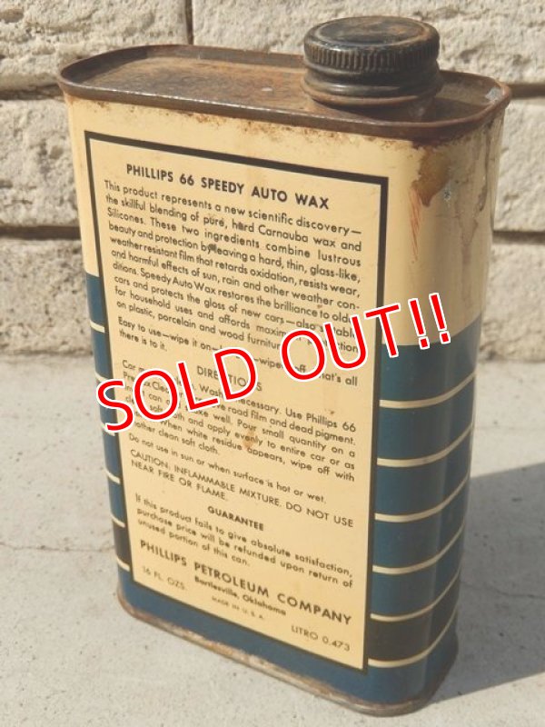 画像5: dp-160401-32 Phillips 66 / 50's Speedy Auto Wax Can