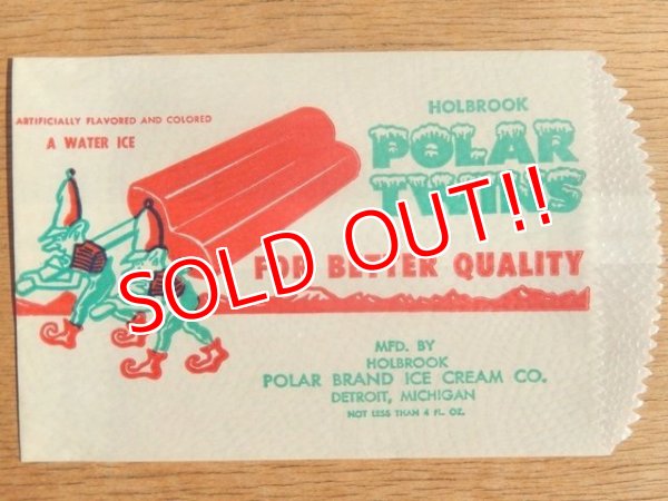 画像1: dp-160401-41 Polor Brand Ice Cream / Polar Twins Vintage Paper Bag