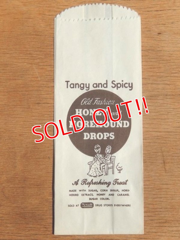 画像1: dp-160401-47 Honey and Horehound Drops Vintage Paper Bag