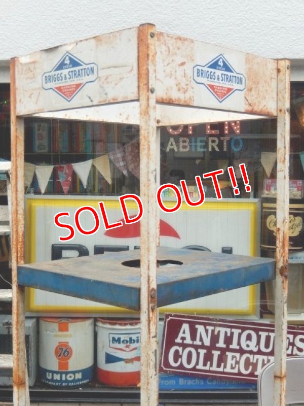 画像7: dp-160401-35 BRIGGS & STRATTON / Vintage Metal Oil Display Shelf