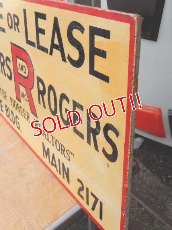 画像4: dp-160120-02 ROGERS & ROGERS / Vintage Wooden Sign