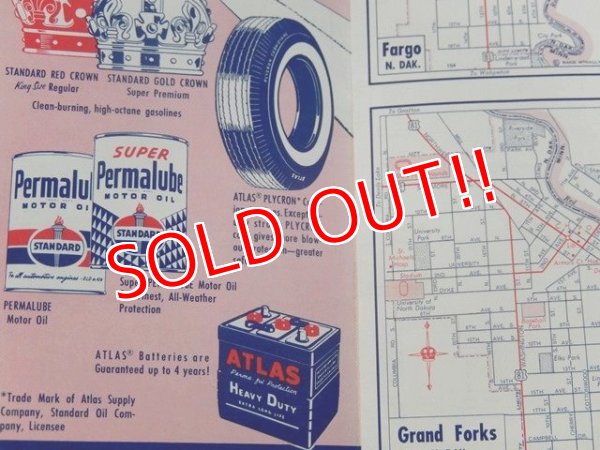 画像5: dp-160501-22 STANDARD / 50's Road Map "North Dakota"