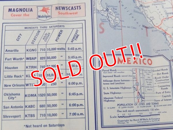 画像7: dp-160501-22 Mobiloil / 50's Road Map "THE SOUTHWEST"