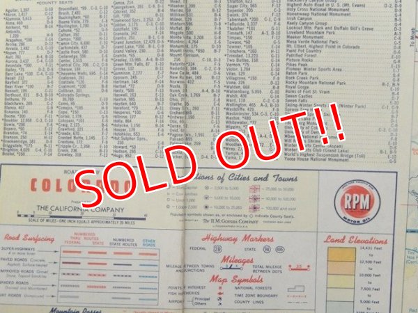 画像5: dp-160501-22 Chevron / 40's Road Map "COLORADO"