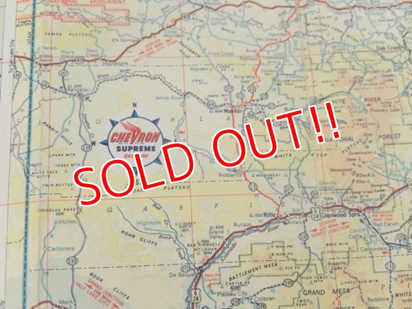 画像4: dp-160501-22 Chevron / 40's Road Map "COLORADO"