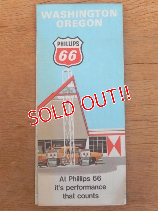 画像1: dp-160501-22 PHILLIPS 66 / 70's Road Map "Washington Oregon"