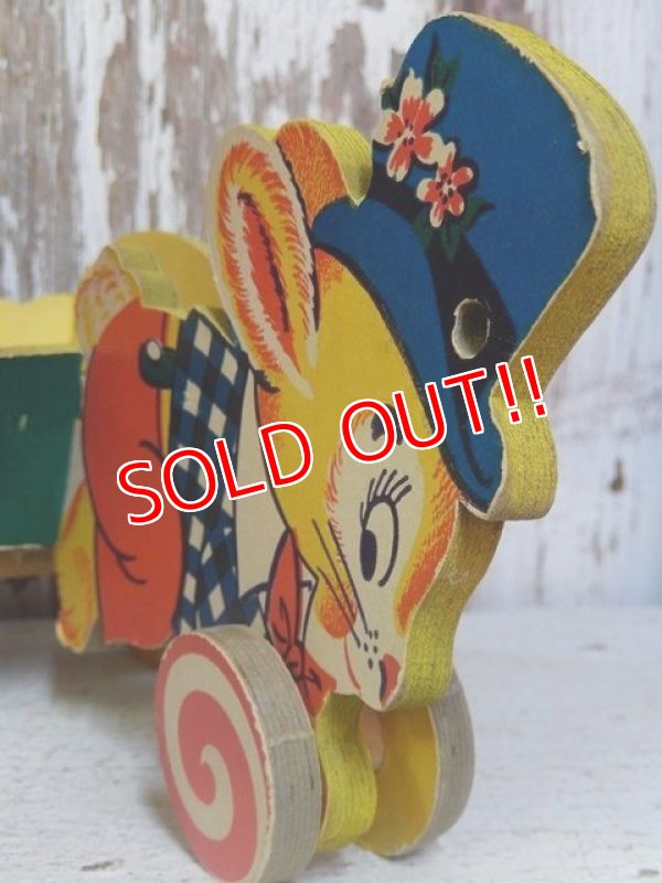 画像4: ct-160512-10 Dolly Toy / 60's Easter Bunny Cart