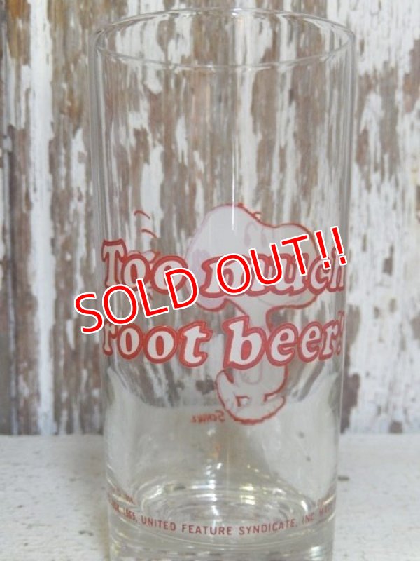 画像4: gs-160519-02 Snoopy / 70's "Too much root beer!" glass